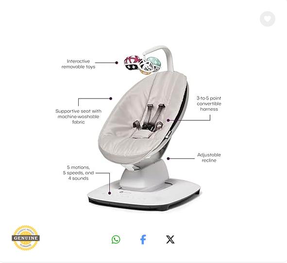 4moms Mamaroo - Comme neuf !, Enfants & Bébés, Berceaux & Lits, Comme neuf, Autres types, Enlèvement
