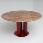 Table à manger ronde en marbre avec base bordeaux, Maison & Meubles, Tables | Tables à manger, 100 à 150 cm, Quatre personnes