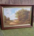 groot schilderij op doek get. Perey in kader, Antiek en Kunst, Ophalen