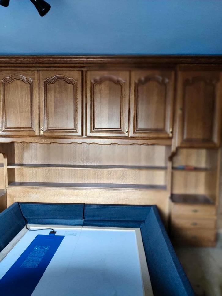 Complete slaapkamer met 2 wandkasten, Huis en Inrichting, Slaapkamer | Complete slaapkamers, Gebruikt, Ophalen