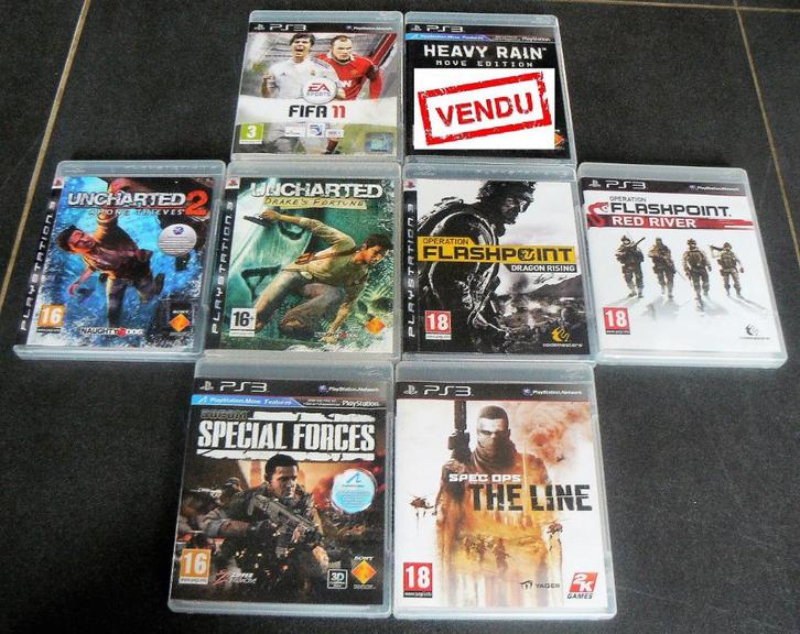 7 JEUX PS3 ETAT IMPECABLE, Games en Spelcomputers, Spelcomputers | Sony PlayStation 3, Zo goed als nieuw, Zonder controller, Met games