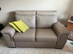 Taupe Lederen 3-zit en 2-zit GRATIS, Huis en Inrichting, Ophalen, Gebruikt