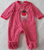 Pyjama grenouillère en velours rouge et blanc - Taille 3mois, Kinderen en Baby's, Babykleding | Maat 62, Ophalen, Nacht- of Onderkleding