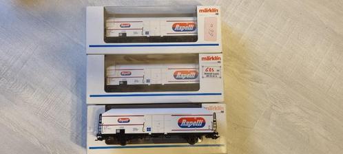 Marklin-4733-Lot de 3 wagons frigo "Rapelli" FS, Hobby & Loisirs créatifs, Trains miniatures | HO, Comme neuf, Wagon, Märklin