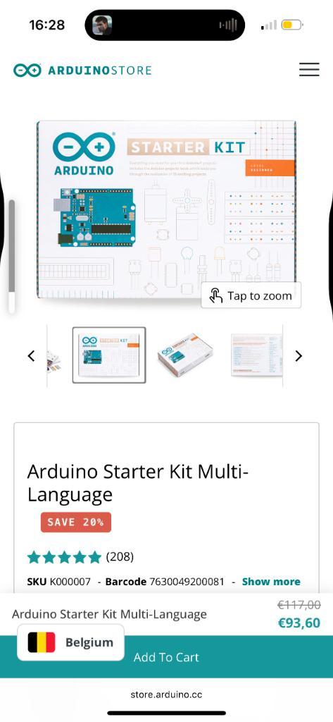 The arduino starter kit, Elektronische apparatuur, Overige elektronische apparatuur, Nieuw, Ophalen