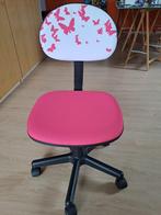 Bureau stoel kids roze vlinders, Roze, Ophalen