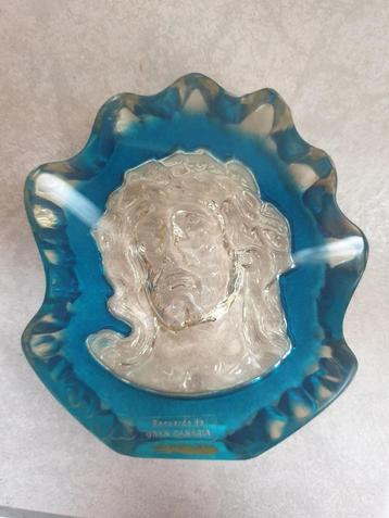 Onderzetter Bordje Jezus Blauw Epoxy Glas beschikbaar voor biedingen