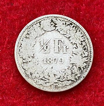 Collection Monnaie - 1/2 Franc Suisse 1879 en Argent