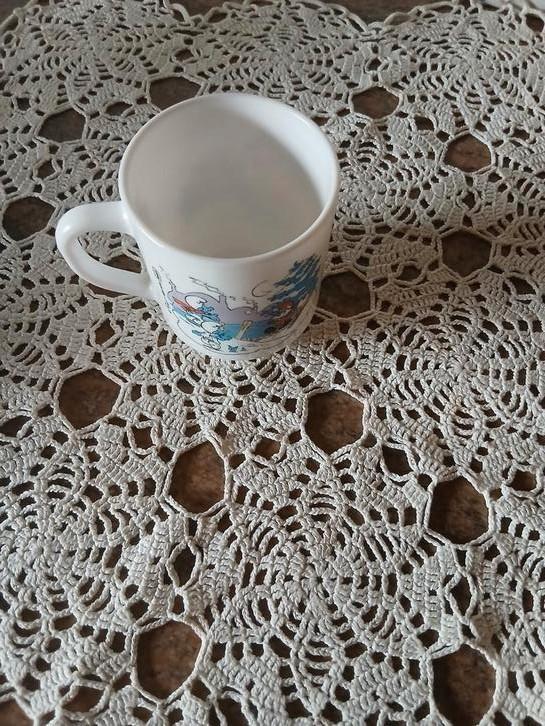 vintage smurfen mok - jaren 80, Verzamelen, Smurfen, Zo goed als nieuw, Ophalen of Verzenden