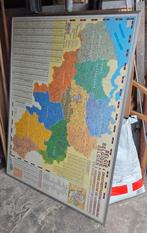 Geocart muurlandkaart Belgie en Lux, Antiek en Kunst, Antiek | Schoolplaten, Ophalen