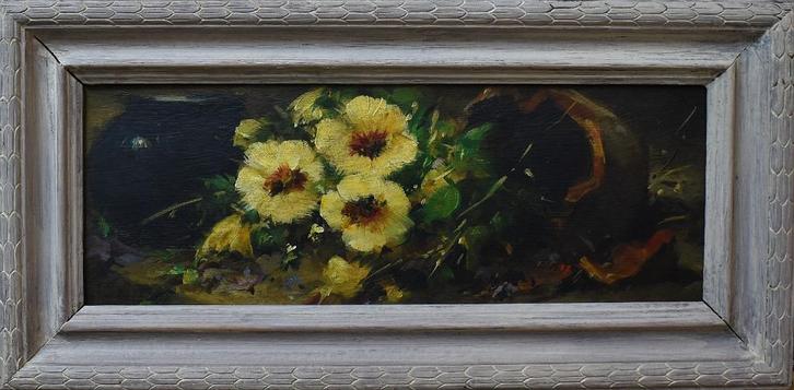 J.Geerts=stilleven  met violen op een tafel., Antiek en Kunst, Kunst | Schilderijen | Klassiek, Ophalen of Verzenden