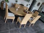 Tafel en 6 stoelen, Huis en Inrichting, Tafels | Eettafels, Ophalen, Zo goed als nieuw, Ovaal