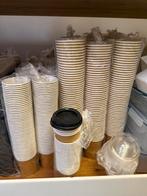 Take-away koffiebekers met deksel 1000 stuks per maat, Ophalen, Zo goed als nieuw