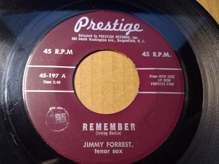 Jimmy Forrest ‎– Remember / Bolo Blues '7, Cd's en Dvd's, Vinyl Singles, Gebruikt, Single, Jazz en Blues, 7 inch, Ophalen of Verzenden