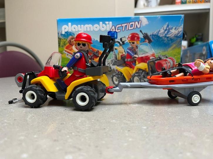 PLAYMOBIL Rescue Quad avec porte-bagages, Enfants & Bébés, Jouets | Playmobil, Comme neuf, Ensemble complet, Enlèvement