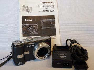 Panasonic Lumix DMC-TZ1, batterie SD, chargeur, objectif Lei