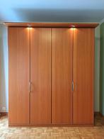Kleerkast fineer kerselaar met ingebouwde spots, Huis en Inrichting, Ophalen, Gebruikt, 200 cm of meer, Met hangruimte