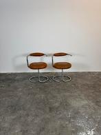 4 x Willy Rizzo cobra chairs cognac, Huis en Inrichting, Ophalen, Gebruikt, Leer