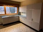 Keuken wit met dubbele spoelbak en kleine frigo, Huis en Inrichting, Keuken | Keukenelementen, Gebruikt, Wit, Ophalen