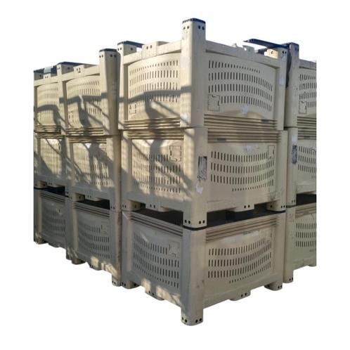 Gebruikte Kunststof palletbox, Kuubskist, Plastic box type 1, Doe-het-zelf en Bouw, Kratten en Dozen, Gebruikt, Krat, 100 cm of meer