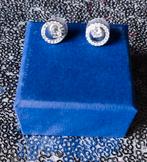 Boucles d'oreilles Swarovski argentée cristal acier, Handtassen en Accessoires, Oorbellen, Ophalen of Verzenden, Zo goed als nieuw