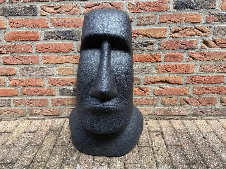 Moai 65cm hoog (Paaseilanden), Tuin en Terras, Tuinbeelden, Nieuw, Abstract beeld, Beton, Ophalen