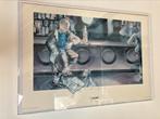 Kuifje ingelijste pooster uit 1983 van miro, Antiek en Kunst, Ophalen