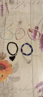 5 bracelets de fantaisie., Enlèvement ou Envoi, Comme neuf, Bleu, Avec strass