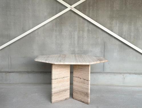 Vintage travertin eetkamertafel, ca 1980’s, Antiek en Kunst, Antiek | Meubels | Tafels, Ophalen