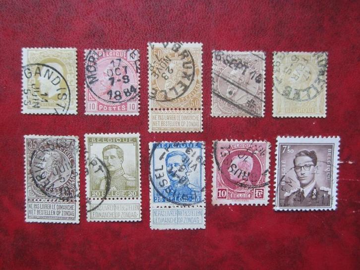 Timbres Belgique, anciens oblitérés - Voir photos, Postzegels en Munten, Postzegels | Europa | België, Gestempeld, Frankeerzegel