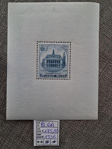 België Blok 6A ** Charleroi zonder stempel beschikbaar voor biedingen