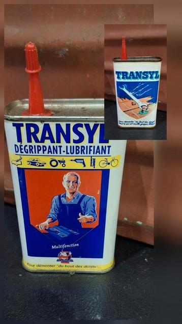 Twee kleine vintage automobilia Transyl blikjes. beschikbaar voor biedingen