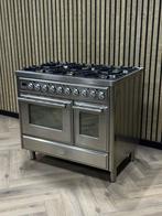 Luxe Boretti Majestic Inox 100cm Gas Dubbele Oven, Ophalen of Verzenden, 5 kookzones of meer