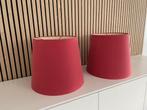 2 Rode lampkappen, Rood, 25 tot 50 cm, Rond, Ophalen of Verzenden