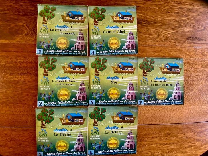 set van 7 schijven 45 rpm: Creatie van de wereld, Cd's en Dvd's, Vinyl | Dance en House, Gebruikt, Overige genres, Overige formaten