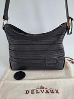Delvaux Grand Place Toile de Cuir – Zwart, Handtassen en Accessoires, Ophalen of Verzenden, Zo goed als nieuw, Zwart, Handtas