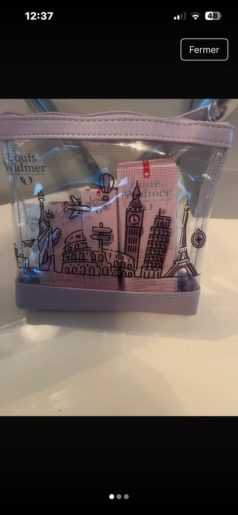 Trousse soins visage voyage Louis Widmer lot de 5, Handtassen en Accessoires, Beautycases, Zo goed als nieuw, Ophalen of Verzenden