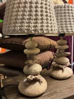 2 toffe (nacht)tafellampjes in rustieke, landelijke stijl, Huis en Inrichting, Ophalen, Zo goed als nieuw, Landelijk, Minder dan 50 cm