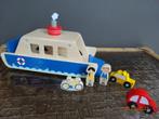 Stevige, houten veerpont- boot met allerlei figuurtjes erbij, Kinderen en Baby's, Ophalen of Verzenden