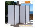 Tuinscherm Paravent Kamerscherm Wit, Jardin & Terrasse, Clôtures de jardin, Envoi, Neuf, Fer, Autres types