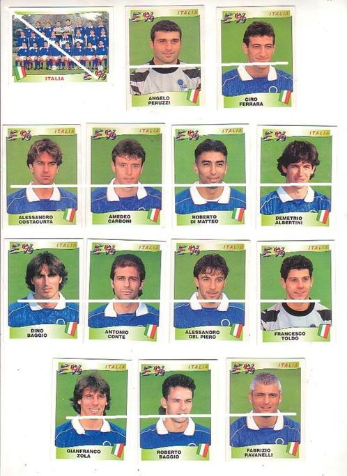 Panini/Europe - Europe 96/Italie/14 autocollants, Collections, Articles de Sport & Football, Utilisé, Affiche, Image ou Autocollant