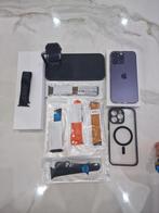 Iphone 14 pro max 256gb + Apple watch 10 46mm, Telecommunicatie, Mobiele telefoons | Apple iPhone, Paars, Zo goed als nieuw, Zonder simlock