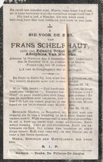 Carte de prière victime de guerre 1914-18, Collections, Images pieuses & Faire-part, Enlèvement ou Envoi, Image pieuse