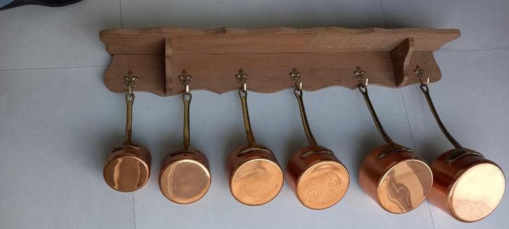 Koperen pannen met standaard, Antiek en Kunst, Antiek | Brons en Koper, Koper, Ophalen