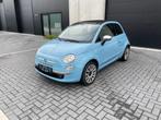 Fiat 500C 1.2I Lounge cabriolet, Airco, Sensoren, Garantie, Stof, 4 cilinders, Cabriolet, Blauw