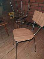 3 Keukenstoelen   vintage    1960, Huis en Inrichting, Stoelen, Ophalen, Bruin