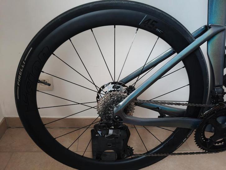 Vision cs45 tubeless Carbon wielen, Fietsen en Brommers, Fietsonderdelen, Zo goed als nieuw, Racefiets, Wiel, Ophalen of Verzenden