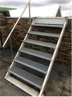 trap staal/galva 7tr met leuning, Ophalen, Gebruikt, Trap