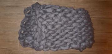 Gebreide chunky knit deken 205 X 115 cm - nieuw beschikbaar voor biedingen