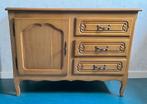 Mooi Eikenhouten  kastje met 3 schuiven en 1 draaideur, Huis en Inrichting, Kasten | Ladekasten, Ophalen, 100 tot 150 cm, Eikenhout